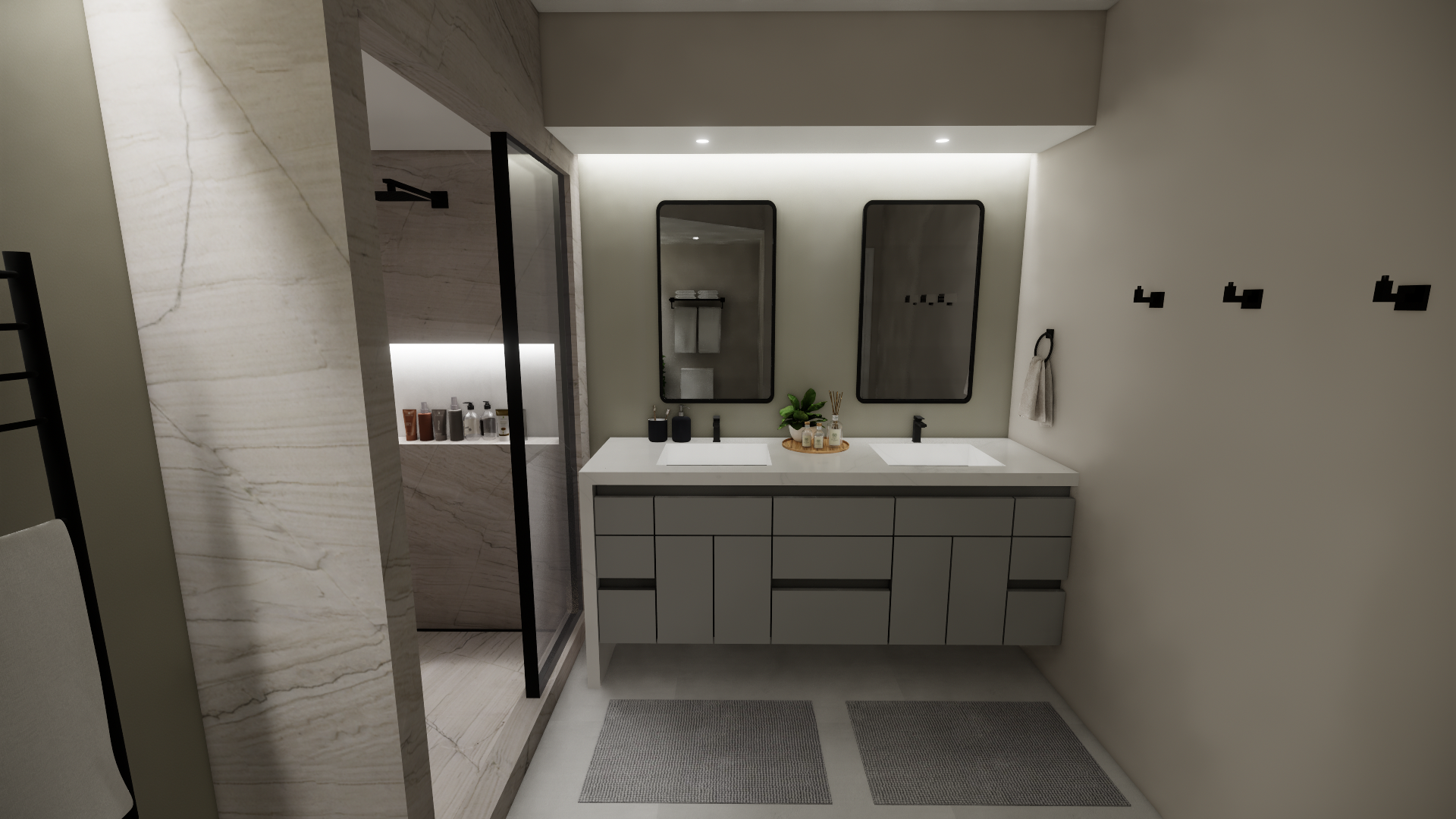 Spa bathroom retreat rendering