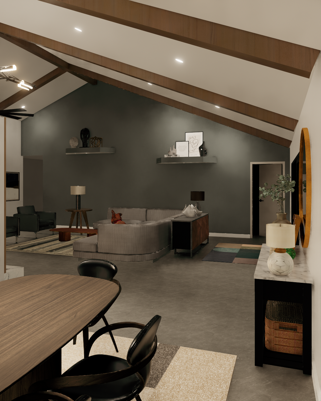 Living room lounge rendering