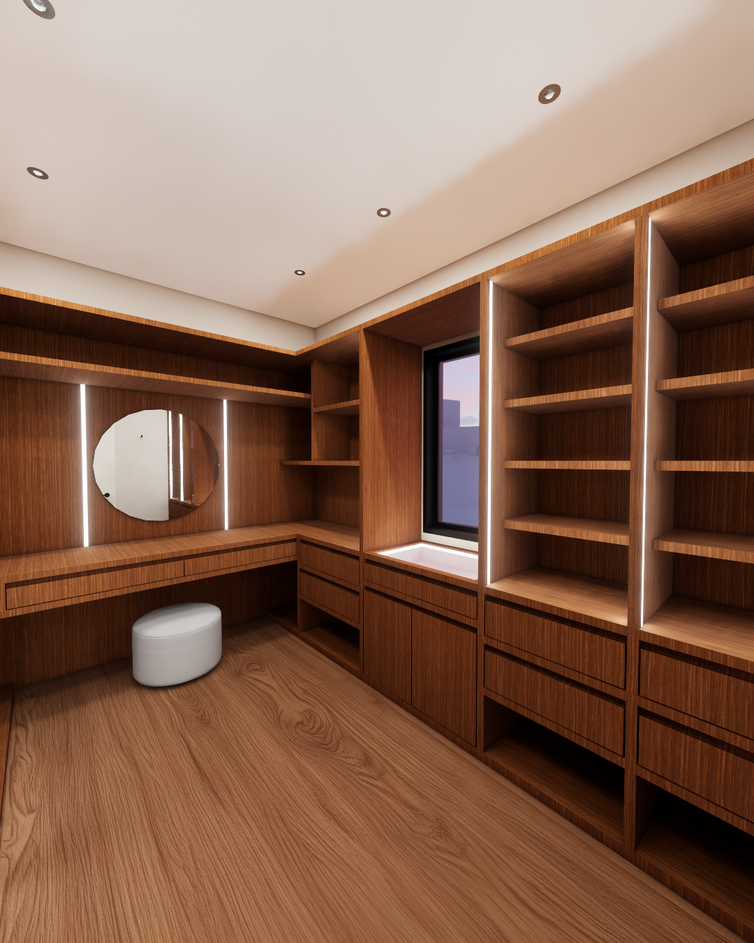 Walnut Walk-In rendering by Alexander Sawinko
