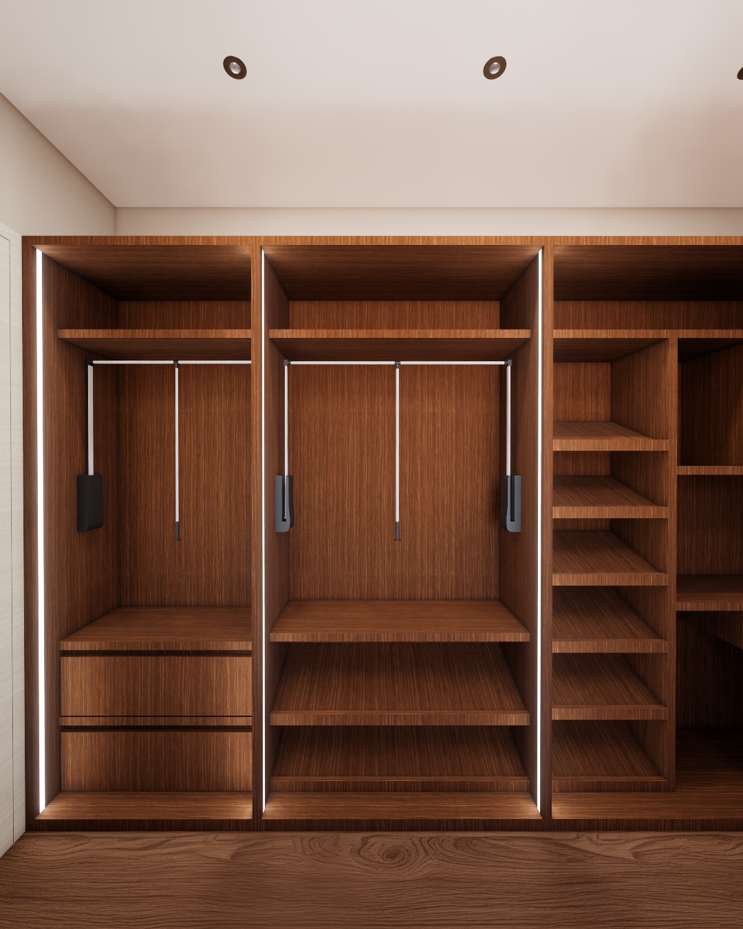 Walnut Walk-In rendering by Alexander Sawinko