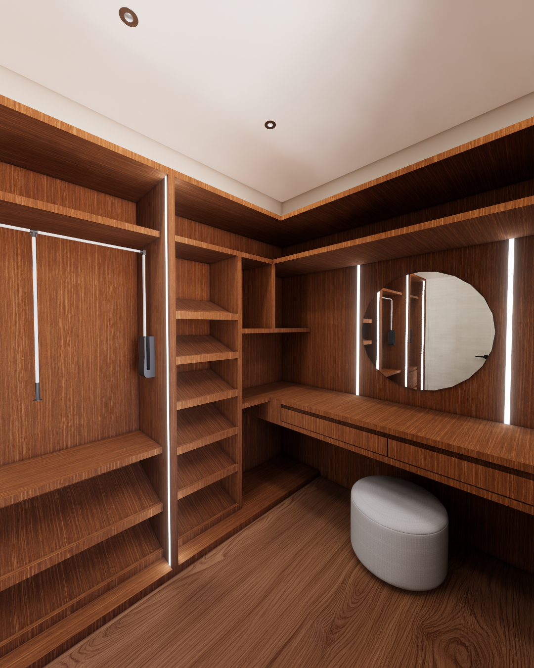 Walnut Walk-In rendering by Alexander Sawinko