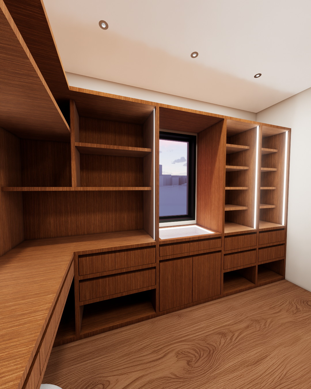 Walnut Walk-In rendering by Alexander Sawinko