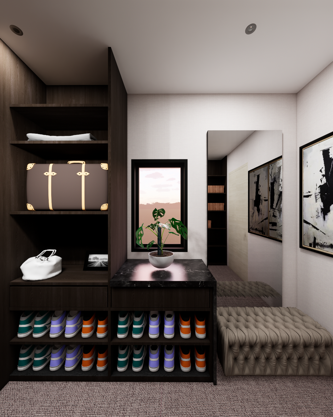 Wardrobe Room II rendering by Alexander Sawinko