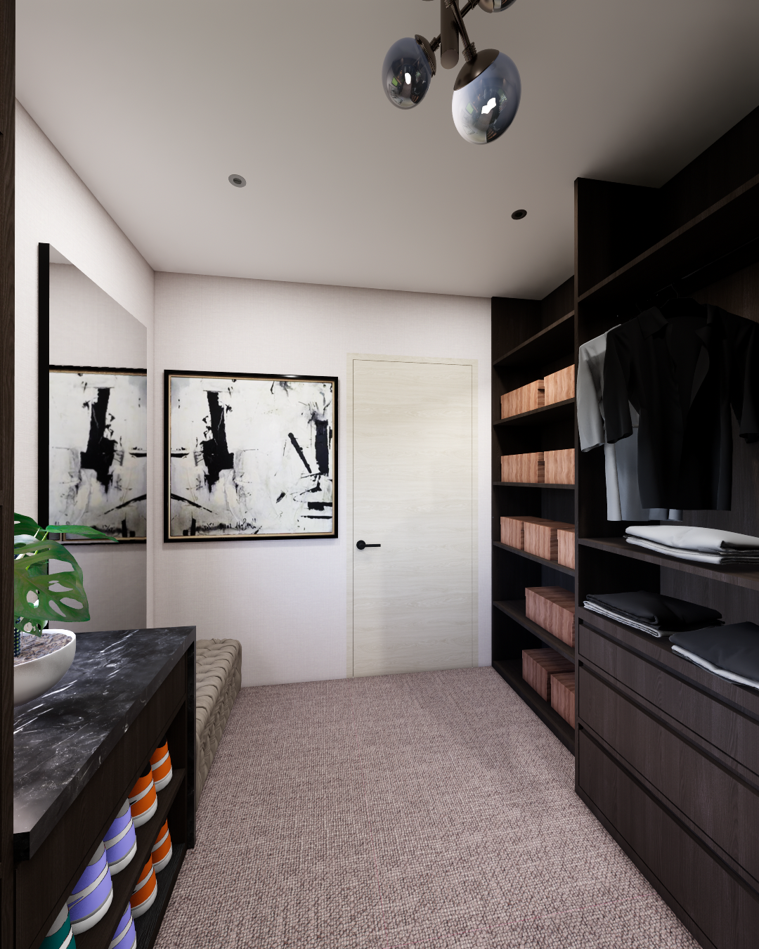 Wardrobe Room II rendering by Alexander Sawinko